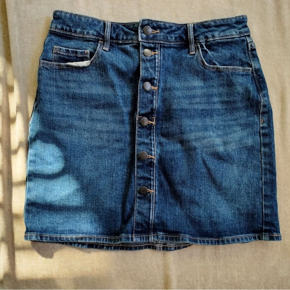 Old Navy High Rise Secret Slim Pocket Jean Skirt Size 6